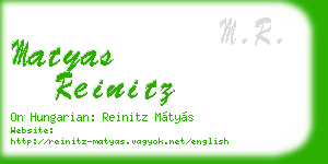 matyas reinitz business card