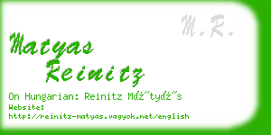 matyas reinitz business card